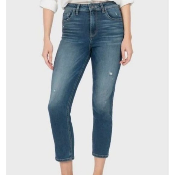NWT KUT From The Kloth Naomi Ankle Girlfriend Straight Leg Jeans Blue - Picture 1 of 15